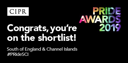 #VFS19 has been shortlisted to win Best Event at CIPR PRide awards